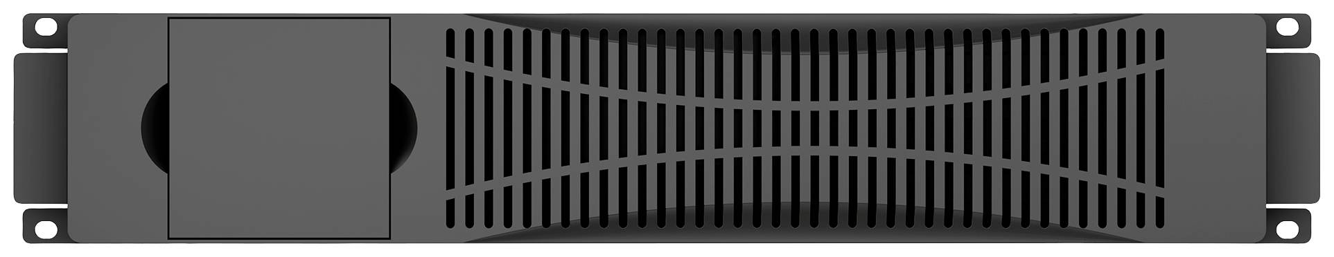 Crni server s dizajnom sličnim hladnjaku i ventilacijskim otvorima za hlađenje, pogodan za upotrebu u podatkovnim centrima.