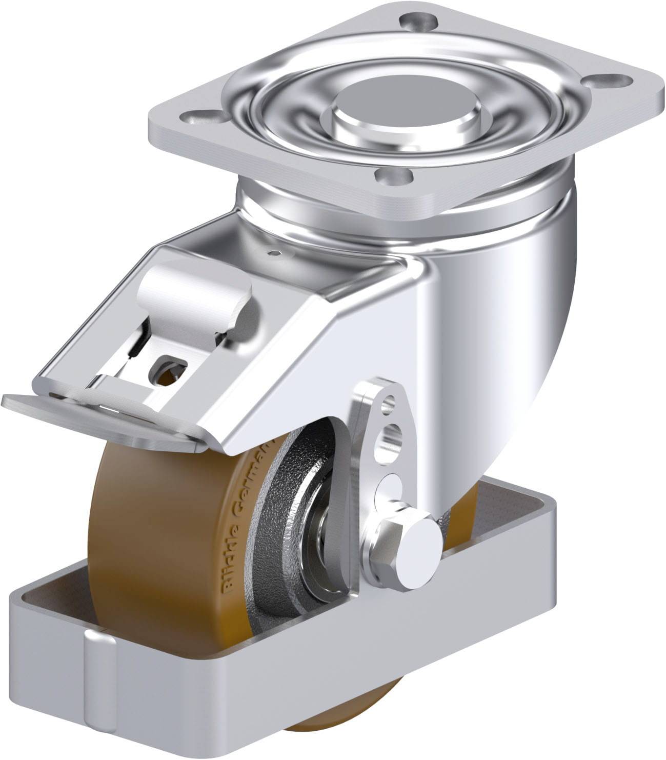 Blickle 858113 LH-GB 100K-1-FI-FS okretni kotač od čeličnog lima Promjer kotača: 100 mm Nosivost (maks.): 450 kg 1 St.
