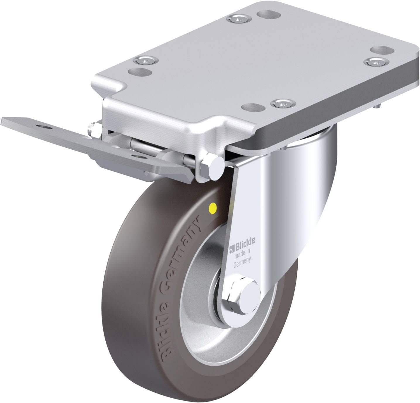 Blickle 908696 LK-ALST 125K-3-IS-AS okretni kotač od čeličnog lima Promjer kotača: 125 mm Nosivost (maks.): 350 kg 1 St.