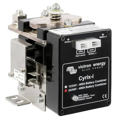 Crni baterijski kombinator tvrtke Victron Energy oznake 'Cyrix-i', pogodan za 12/24V ili 24/48V, 400 A.