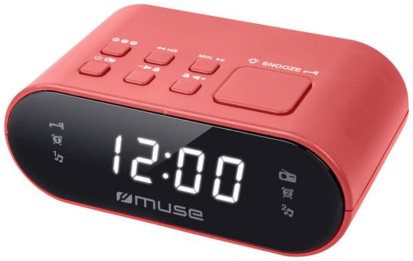 Muse M-10 RED radio sat UKW (1014), FM UKW  funkcija alarma crvena