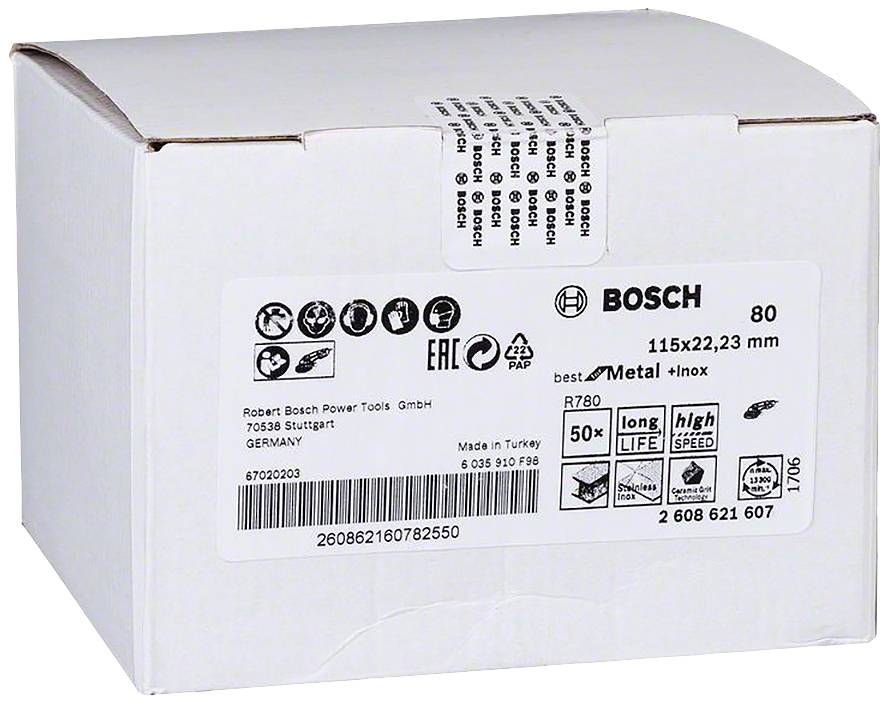 Bosch Accessories 2608621607 Fiberschijf Diameter 115 mm Korrelgrootte (num): 80 1 stuk(s)