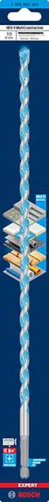 Bosch burgija, pogodna za različite materijale poput betona, zidova i kamena. Pakiranja prikazuju mogućnosti primjene.
