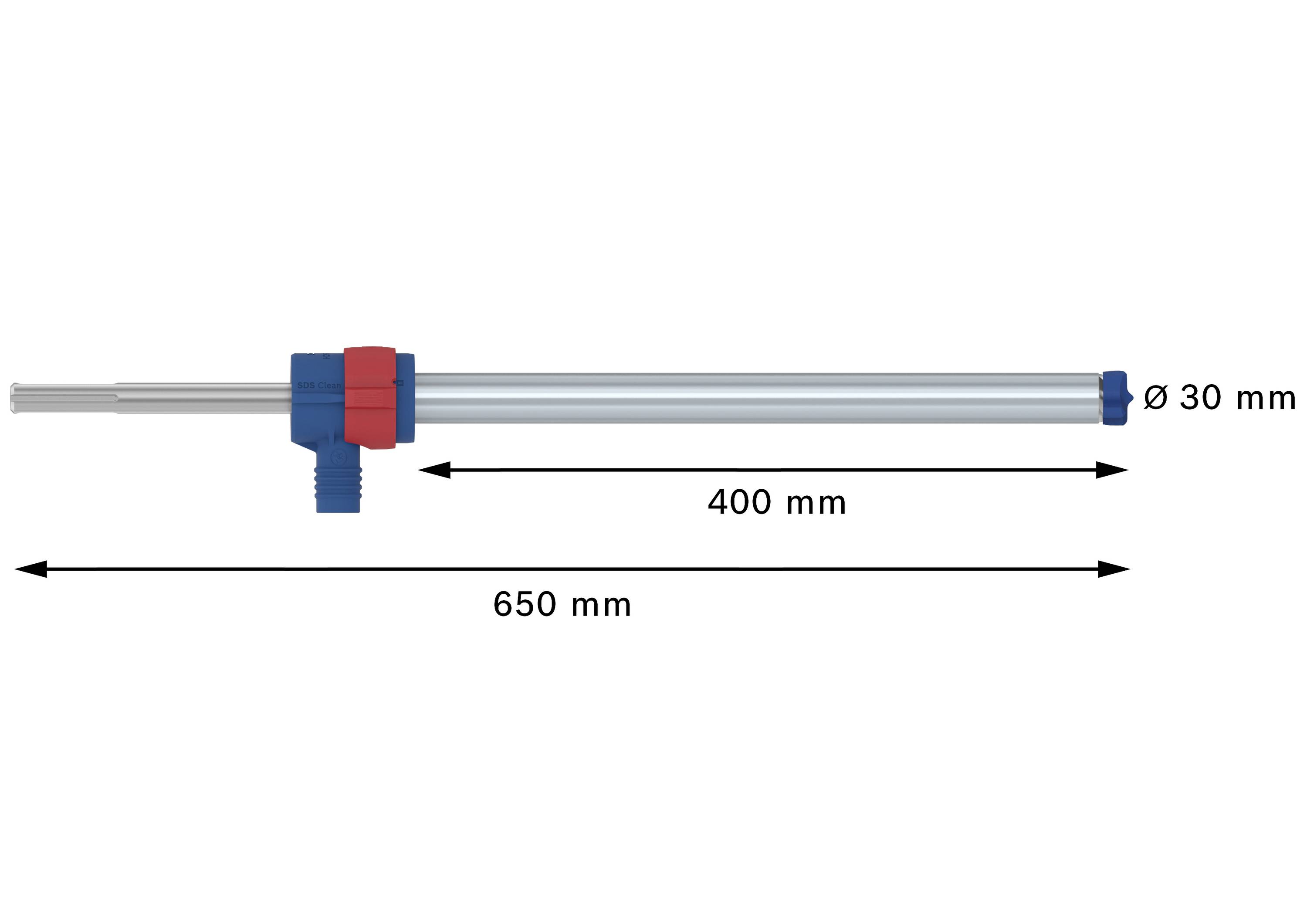 Cilindar promjera 30 mm i ukupne duljine 650 mm, pri čemu upotrebljivi dio iznosi 400 mm.