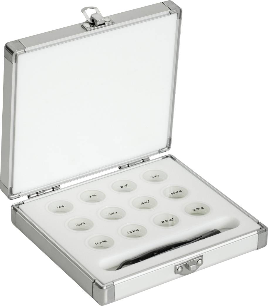Kern 313-010-600 Aluminium gewichtetui 313-010-600, voor nominale waarden 1 mg - 500 mg, voor klassen E1 - M2, voor model breukgram
