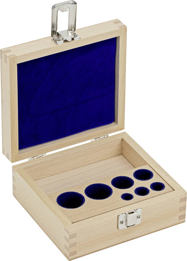 Kern 313-040-100 Houten gewichtetui 313-040-100, voor nominale waarden 1 mg - 200 g, voor klassen E1+E2, voor model knop/compact