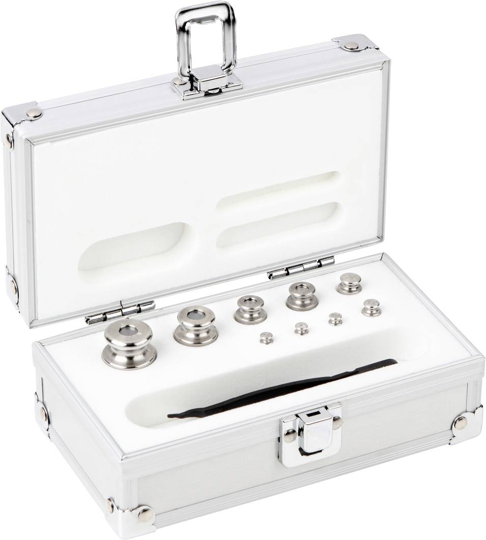 Kern 354-036 Gewichtenset 354-036, OIML-klasse M2, nominale waarde 1 g - 100 g, knop, roestvrij staal fijngedraaid, in aluminium etui