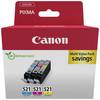 Canon tinta CLI-521 original kombinirano pakiranje cijan, purpurno crven, žut 2934B015