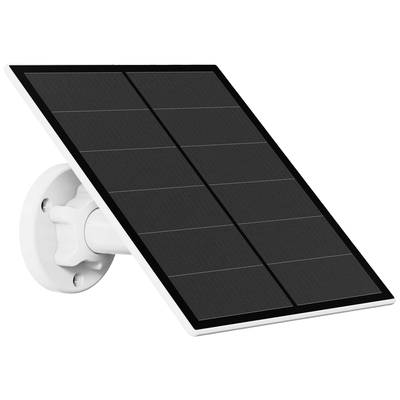 Solarni panel učvršćen na bijelom nosaču, postavljen pod kutom prema gore i desno.