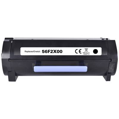 Crni toner s natpisom 'Replaces/Ersetzt: 56F2X00', pogodan za upotrebu u kompatibilnim modelima pisača.