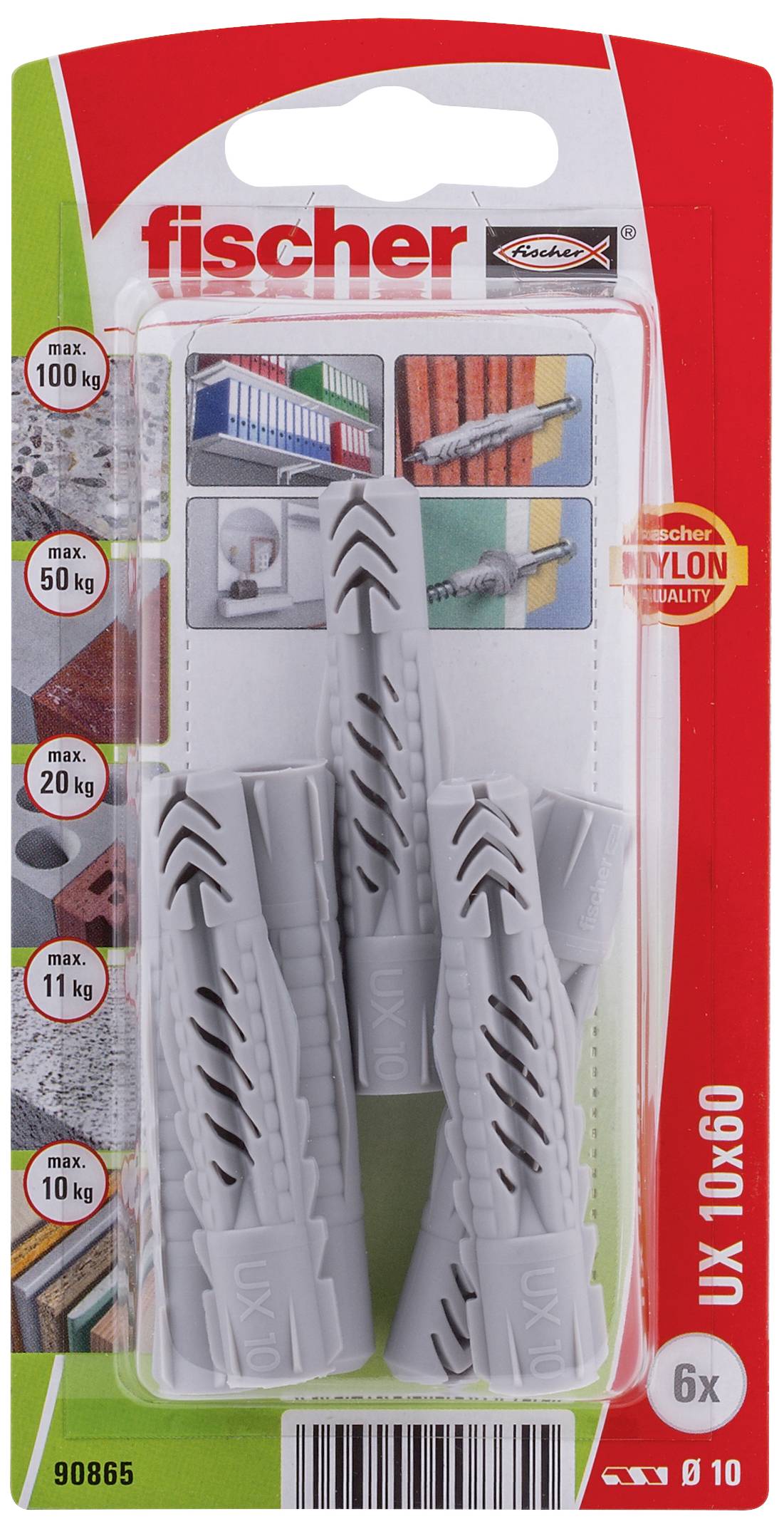Fischer 090865 UX 10 x 60 K NV univerzalna tipla 60 mm 1 Set-1