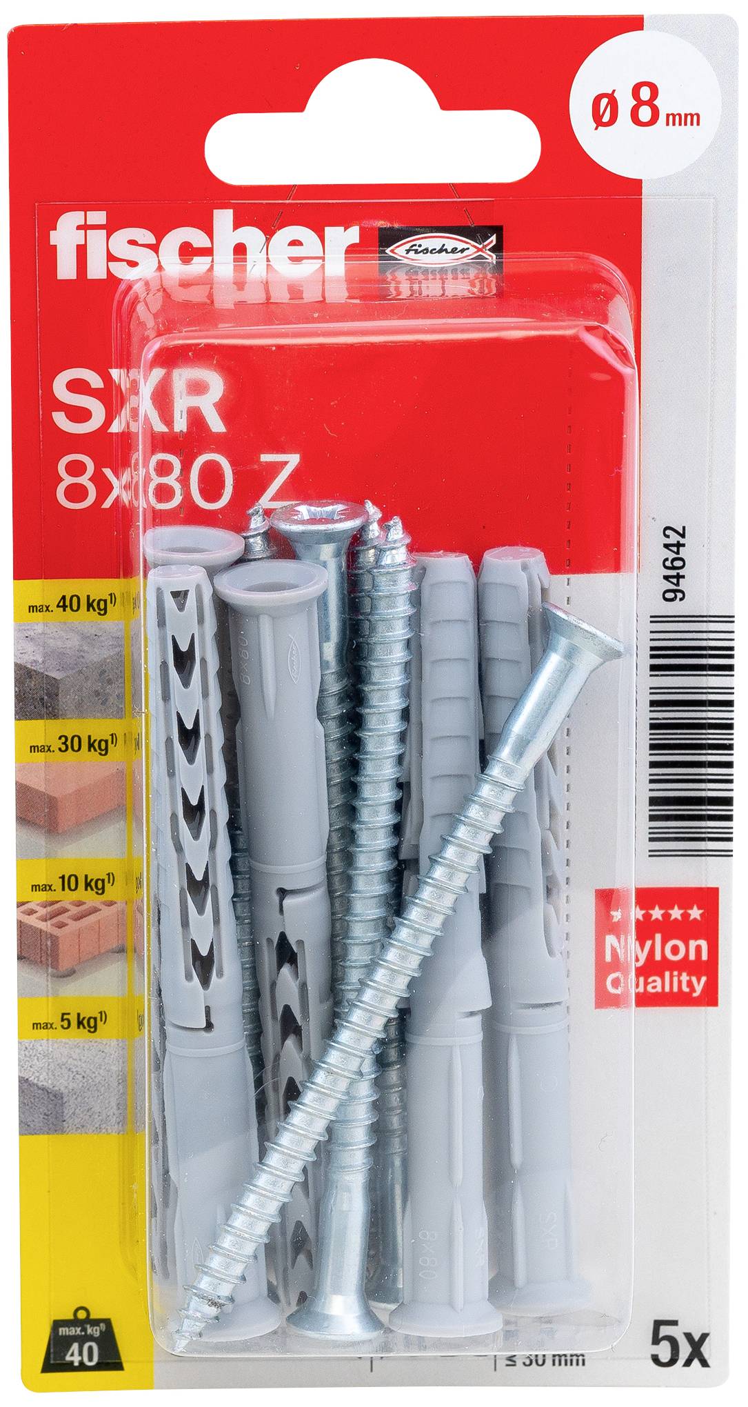 Fischer 094642 SXR 8 x 80 Z K NV dugački tipl 80 mm 1 Set-1