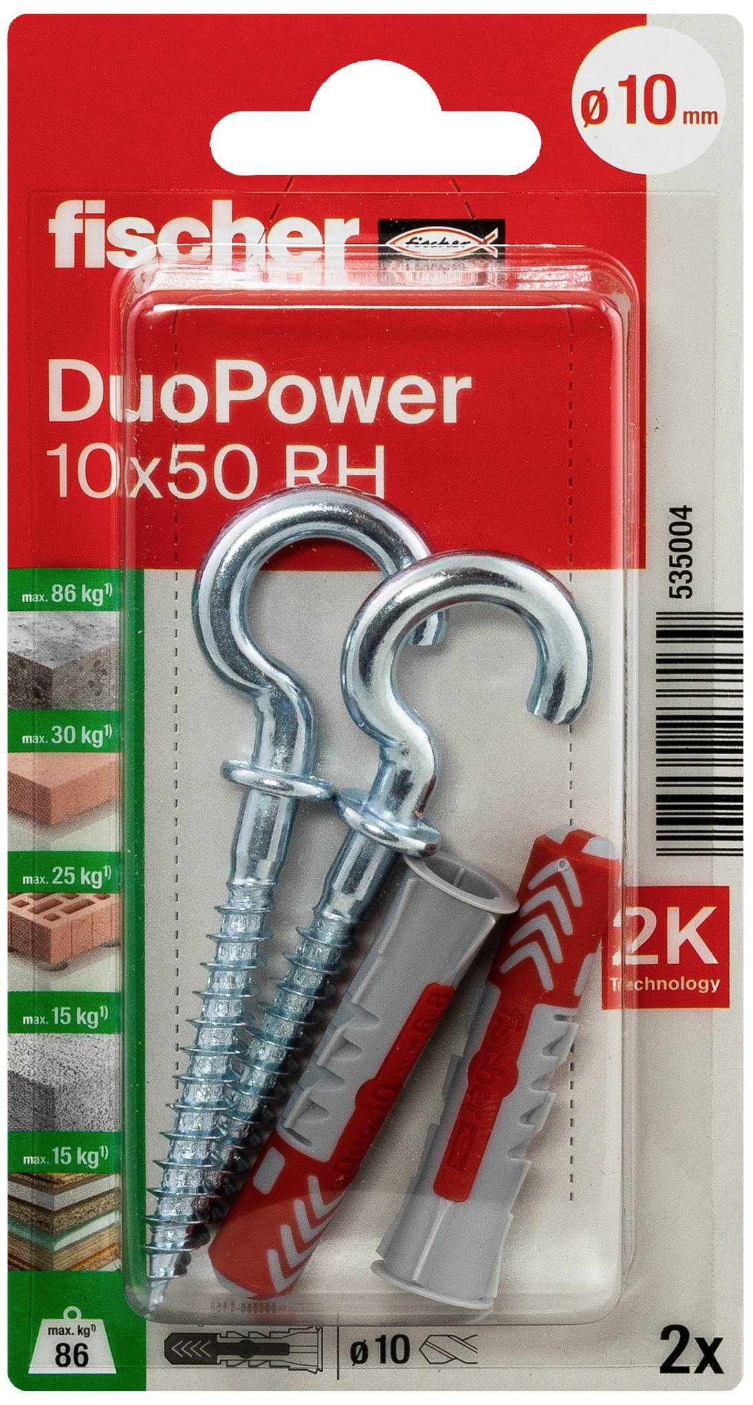 Fischer 535004 DuoPower 10 x 50 RH K NV set tipli 50 mm 10 mm 1 Set-1