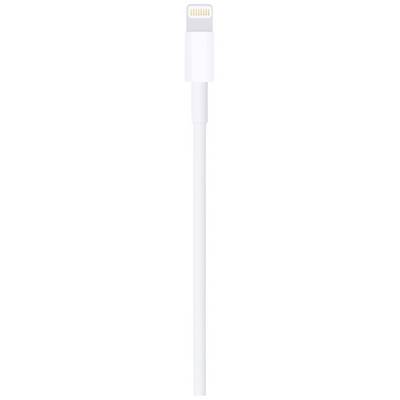 Bijeli Lightning kabel, prikazan vertikalno, pokazuje priključak gore.