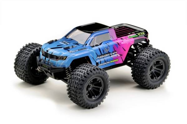 Absima MINI AMT ružičasta, plava boja s četkama 1:16 RC model automobila električni  monstertruck pogon na sva četiri kotača (4wd) RtR 2,4 GHz