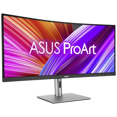 Ultraširoki ASUS ProArt monitor s živopisnim, obojenim uzorcima na zaslonu. Razvijen za kreativne profesionalce.