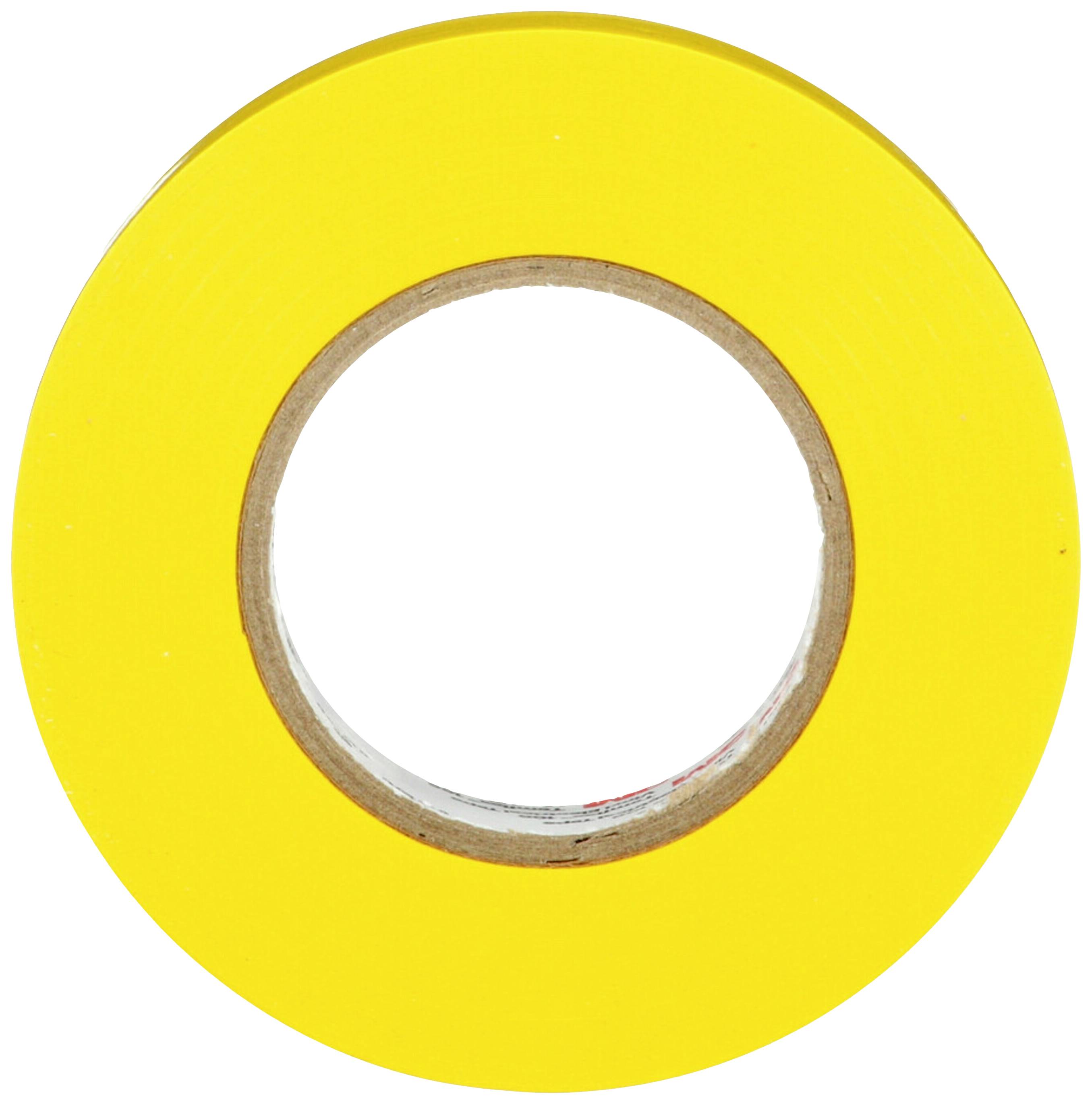 Žuta rolna ljepljive trake, pogledana odozgo.