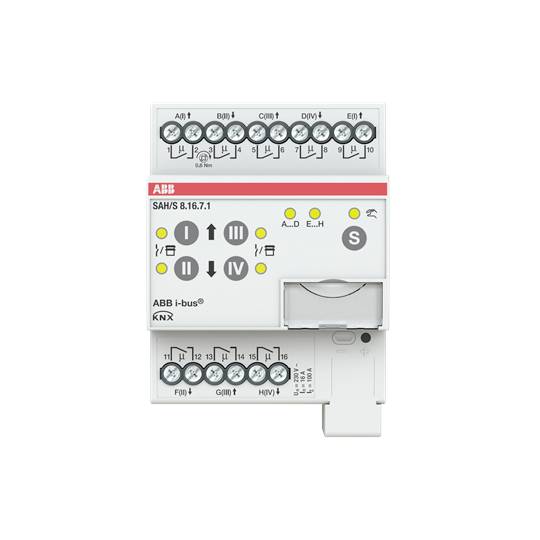 ABB KNX 2CDG110250R0011 Schakelaar/jaloezie-actor SAH/S8.16.7.1