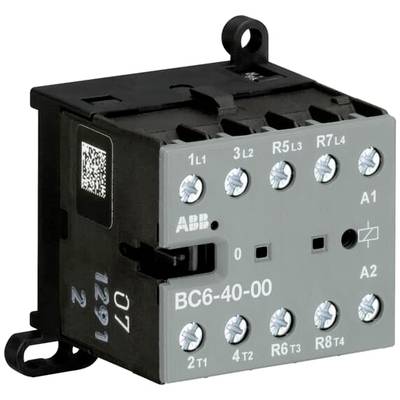 'Schütz ABB BC6-40-00', crno kućište, srebrni vijčani priključci; koristi se u električnim upravljačkim krugovima.
