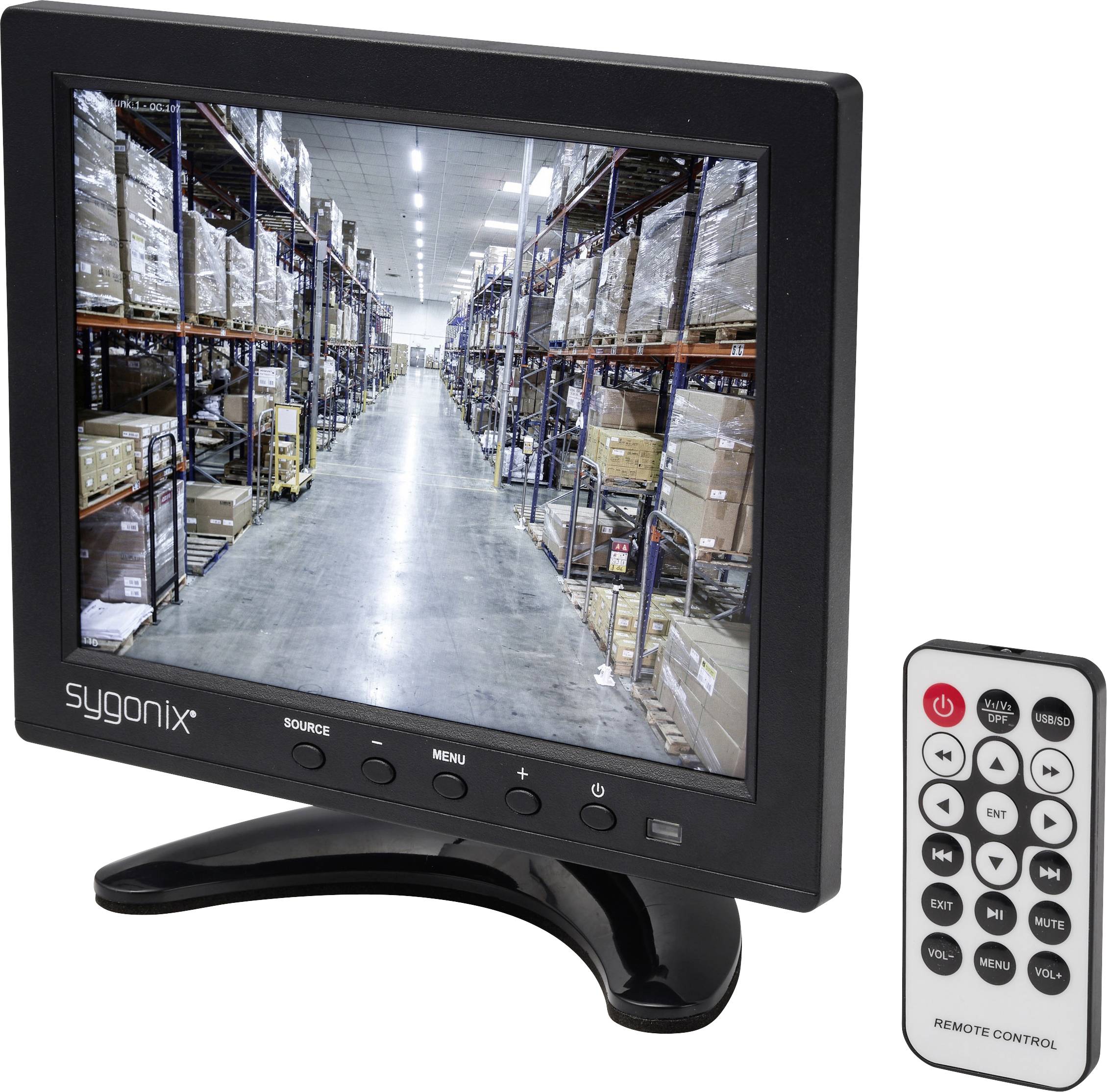 Sygonix SY-6246220 LCD-bewakingsmonitor Energielabel: B (A - G) 8 inch 1024 x 768 Pixel Zwart