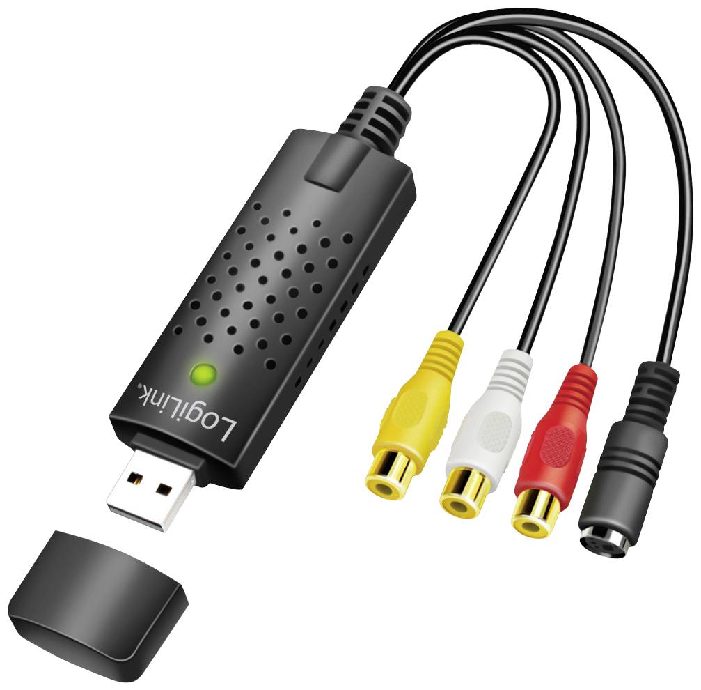 USB adapter s više obojenih kablova: žuti, bijeli, crveni za audio/video i crni za struju; služi za priključivanje uređaja.