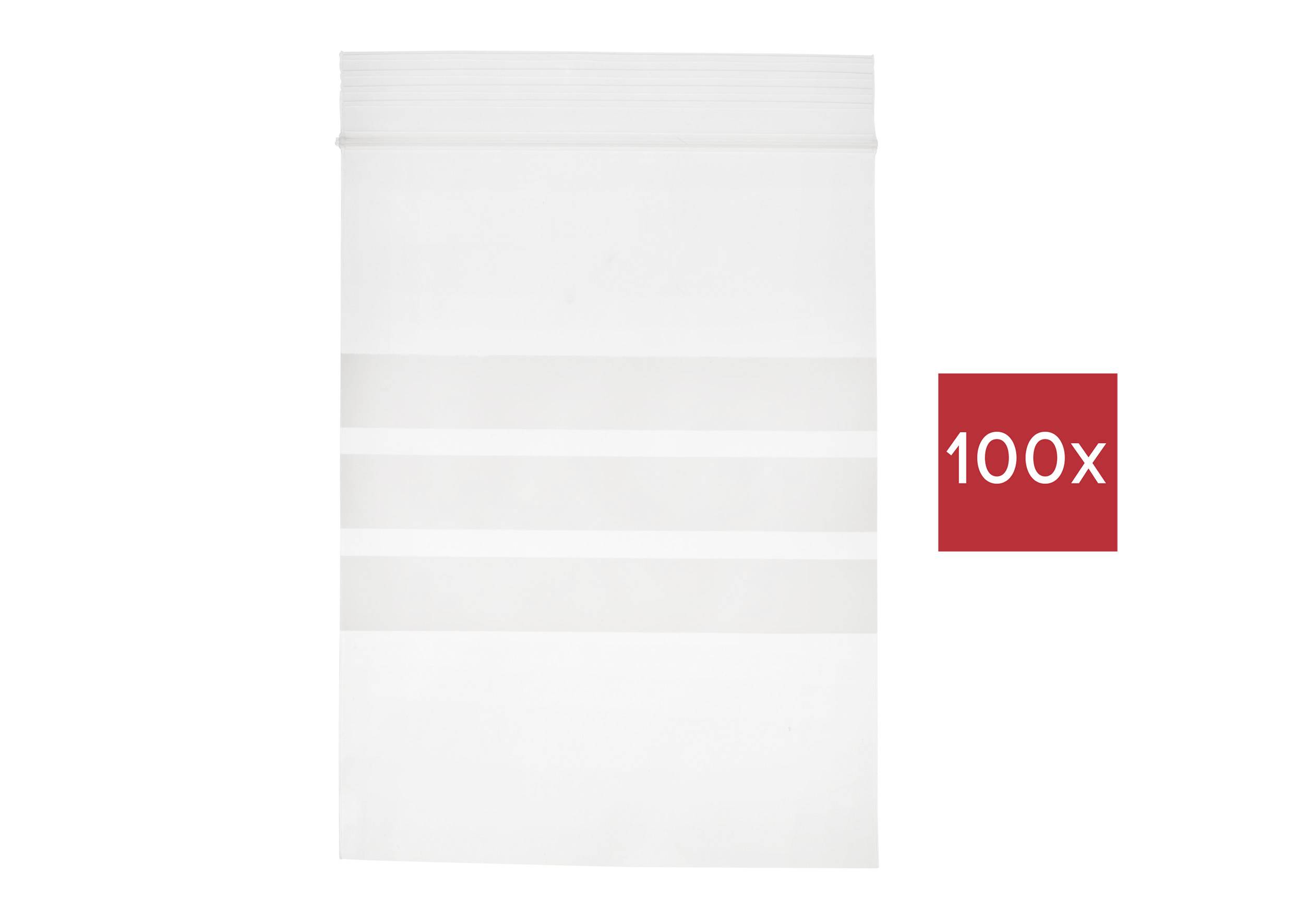 TRU COMPONENTS Hersluitbare zak met etiketstrook (l x b) 120 mm x 80 mm Transparant Polyethyleen 100 stuk(s)