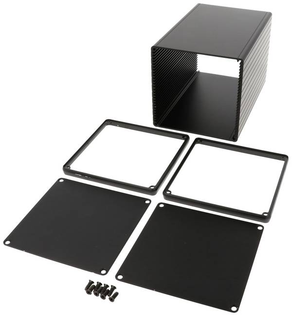 Hammond Electronics 1455NS1601BK univerzalno kućište 160 x 103 x 103 aluminij ekstrudirani crna 1 St.