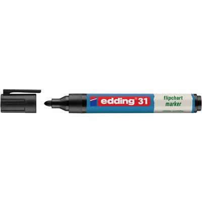 Eddings 31 flipchart marker iz EcoLine serije u plavoj boji, s uklonjivim crnim čepom i povučenom crnom linijom.