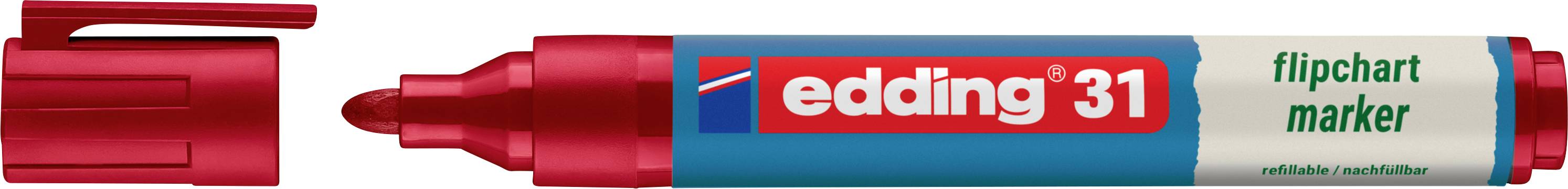 Edding 4-31002 Flipchart marker 31 EcoLine okrugli vrh 1.5 - 3 mm crvena 1 St.