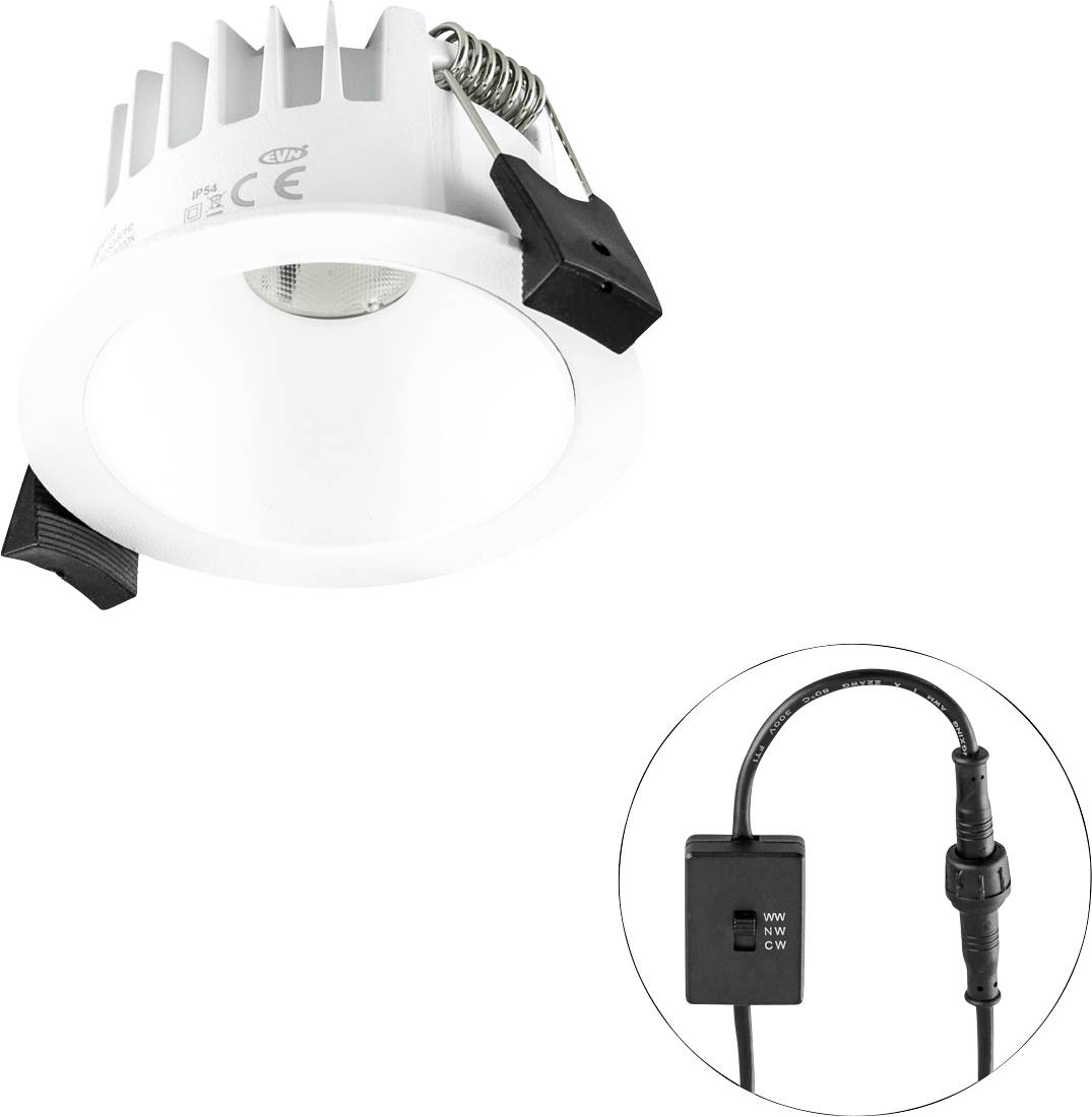 EVN C54N06010125 C54N06010125 LED-inbouwlamp LED Lichtbron niet vervangbaar 6 W Wit