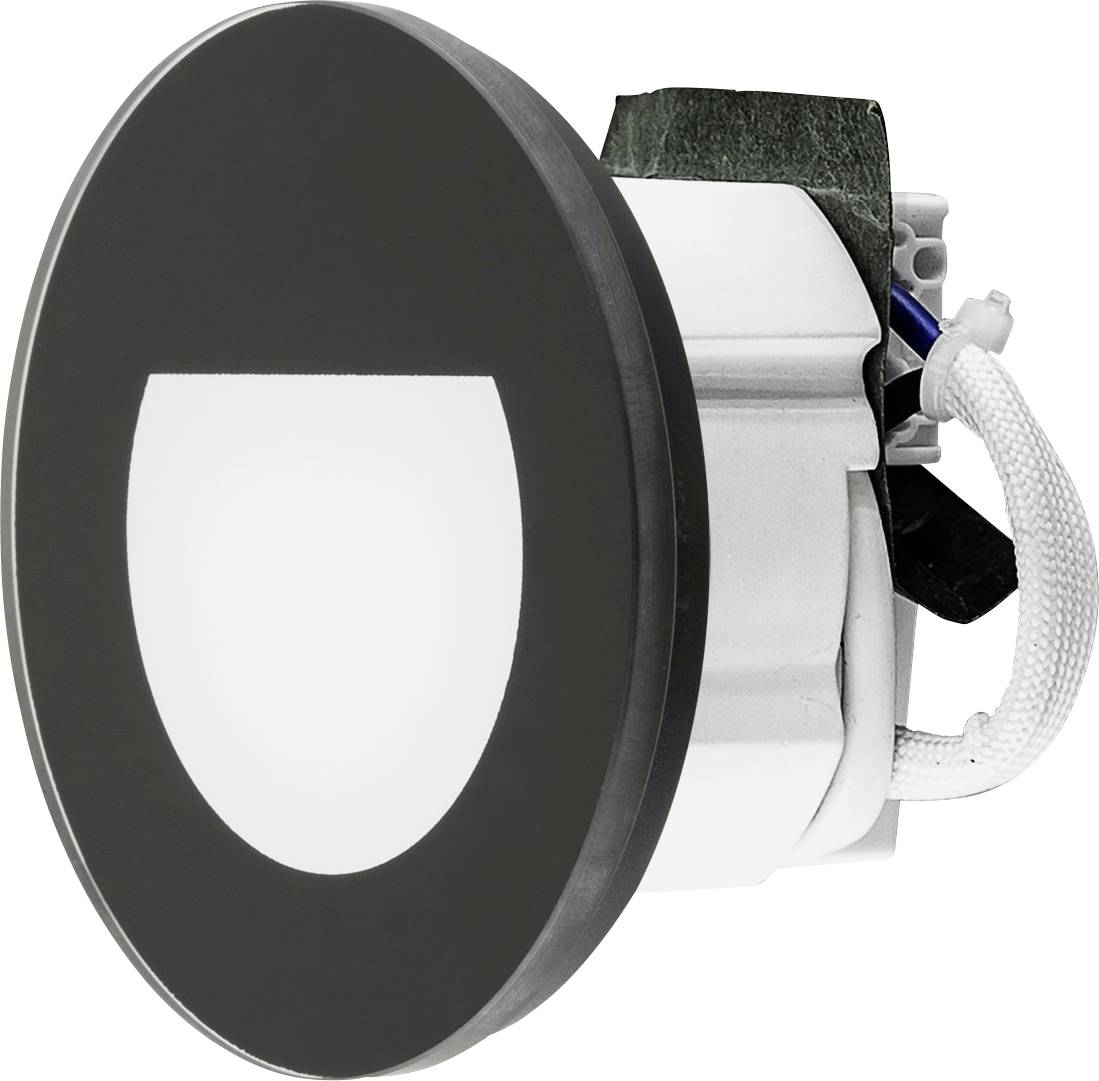EVN W800902 W800902 LED-wandinbouwlamp Lichtbron niet vervangbaar 1.5 W LED Zwart
