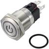 TRU COMPONENTS TC-12647384 tipkalo 250 V/AC 3 A 1 x off/(on) IP65 crvena s povratom nehrđajući čelik 1 St.