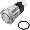 TRU COMPONENTS TC-12647400 tlačni prekidač 250 V/AC 3 A 1 x off/(on) IP65 crvena zadržava položaj nehrđajući čelik 1 St.