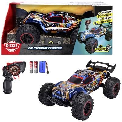 Daljinski upravljani automobil 'Furious Phoenix' s pakiranjem, kontrolerom, baterijom i punjačem. Karakteristike: LED rasvjeta, opruga za amortizaciju, USB punjenje.