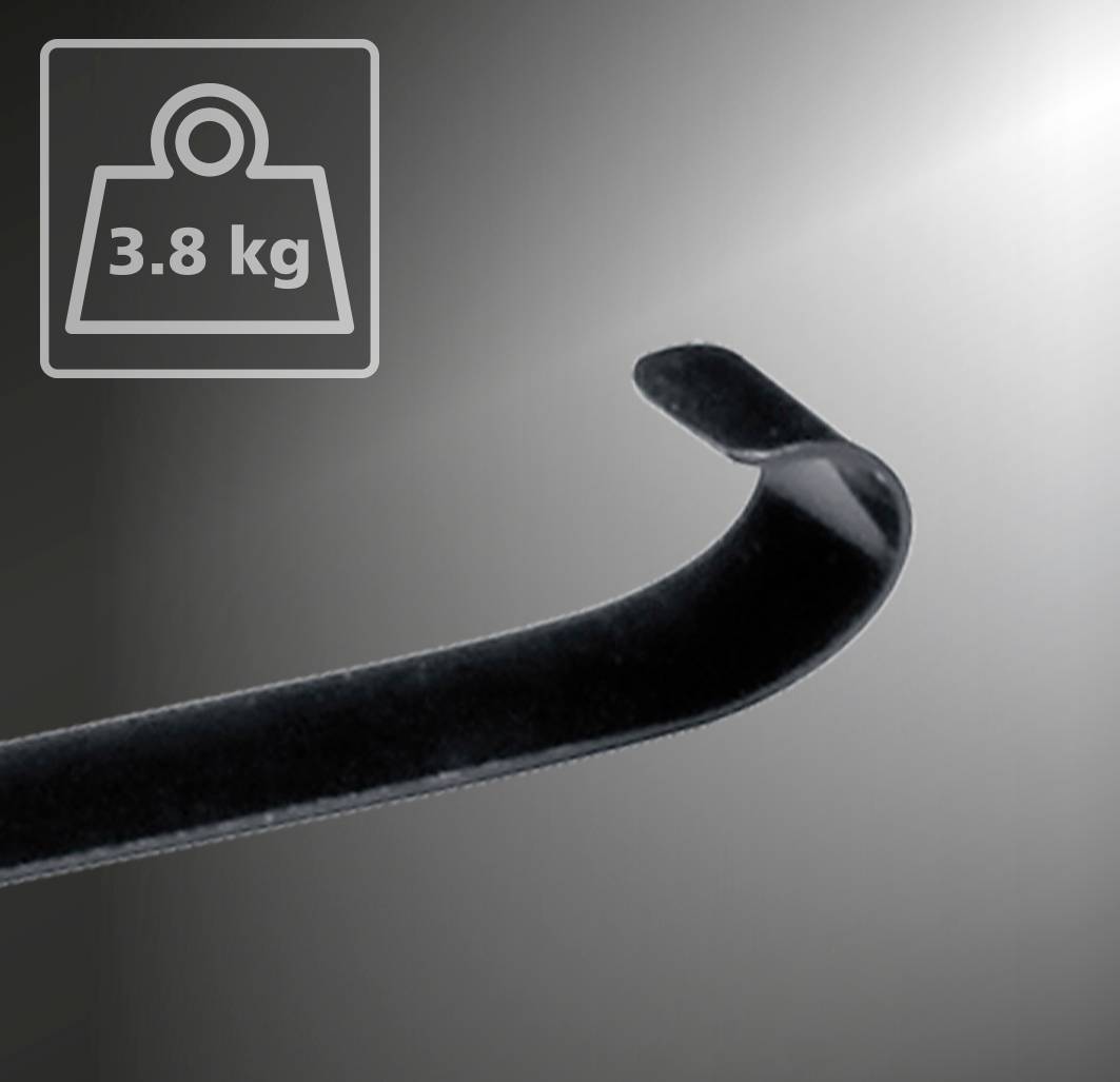 Kuka od crnog metala koja može nositi do 3,8 kg.