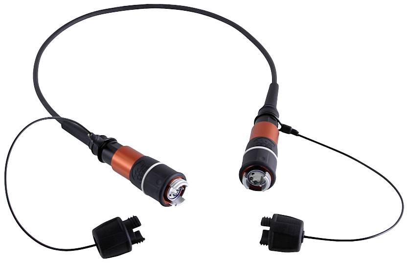 Neutrik 1028229 Glasvezel Optische vezel Aansluitkabel 2 m Zwart [1x EBC - 1x EBC] Multimode