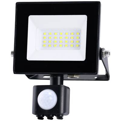 LED reflektor s integriranim senzorom pokreta, pravokutnog dizajna, pogodan za vanjsku rasvjetu.
