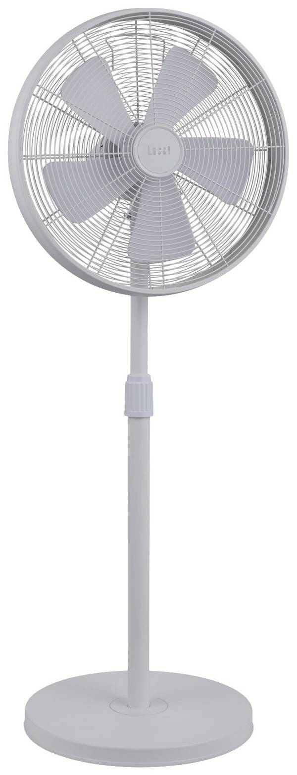 Lucci AIR BREEZE stoječi ventilator  50 W (Ø x V) 46 mm x 1220 mm bijela sa zakretanjem