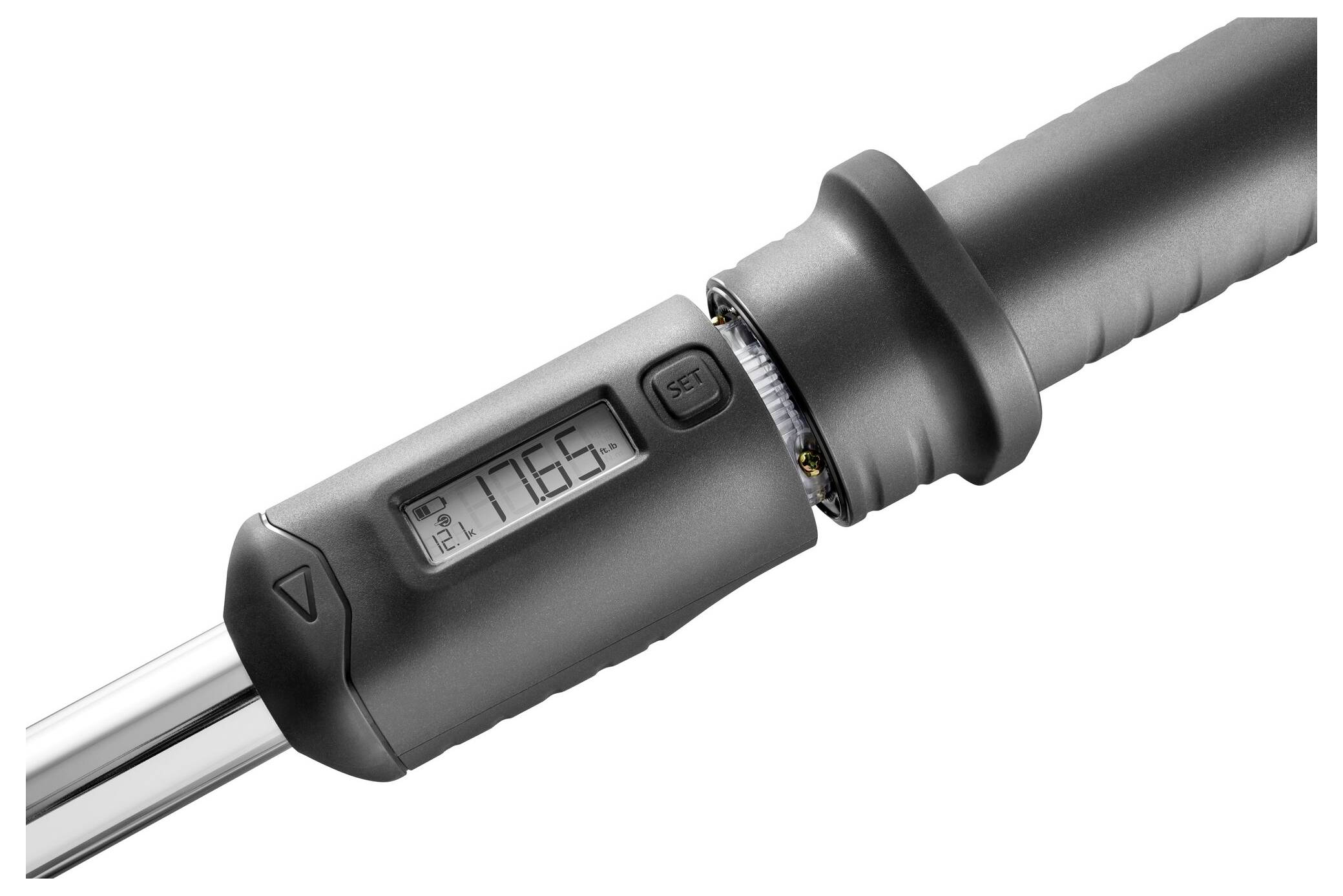 Elektronski uređaj za oblikovanje frizure s digitalnim zaslonom prikazuje temperaturu '165°'. Kontrolni gumbi nalaze se pored zaslona.