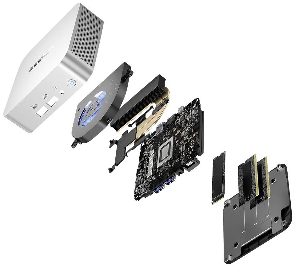 GEEKOM Mini PC A8 AMD Ryzen 7 8845HS 5.10 GHz 32 GB RAM 1 TB SSD AMD Grafika 780M Win 11 Pro A8-7