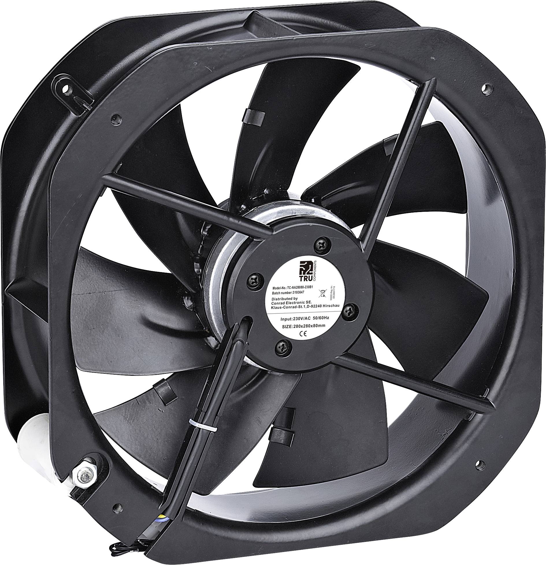 TRU COMPONENTS TC-NA28080-230B1 Axiaalventilator 230 V/AC 2570 m³/h (l x b x h) 280 x 280 x 80 mm