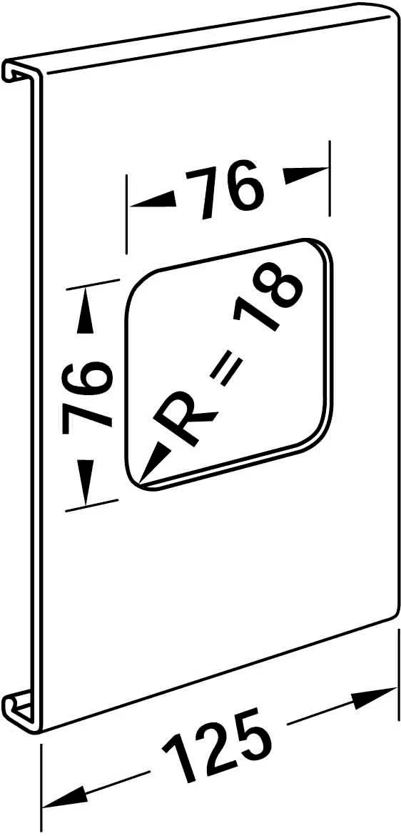 Hager R82827035 blenda gornji dio (D x Š) 125 mm x 150 mm 1 St. siva-0