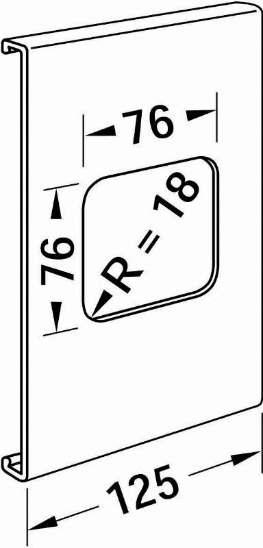 Hager R82827035 blenda gornji dio (D x Š) 125 mm x 150 mm 1 St. siva-1
