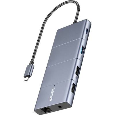 Višenamjenski USB-C hub s više priključaka, uključujući USB, HDMI i Ethernet. Idealan za proširenu povezivost.