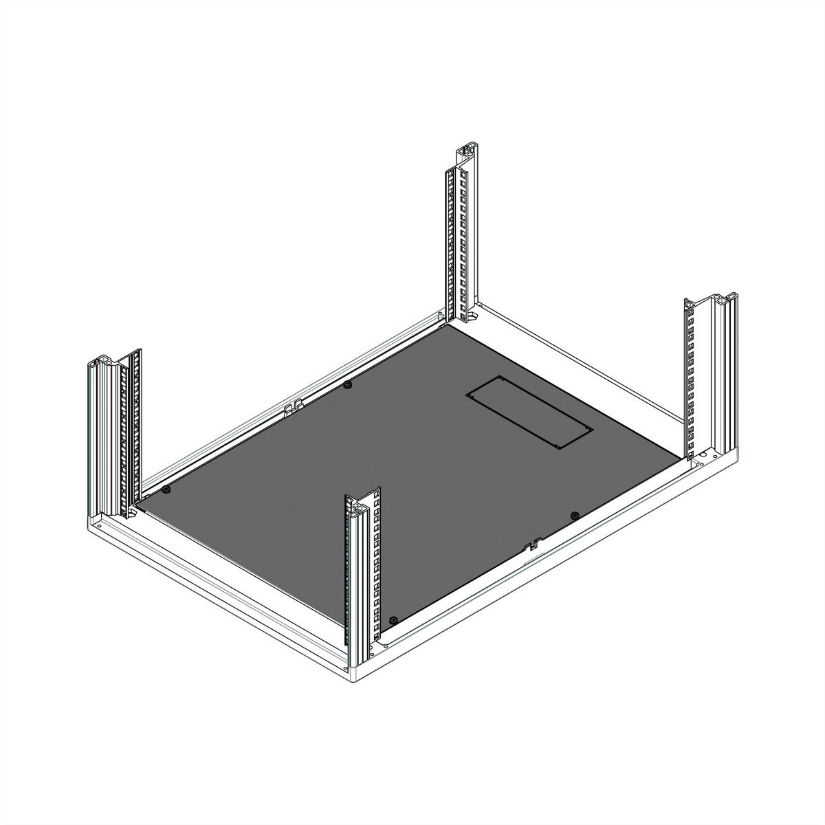 nVent SCHROFF 25230150 19 inch Bodemplaat voor patchkast Gesloten Geschikt voor kastdiepte: 600 mm Zwart/grijs