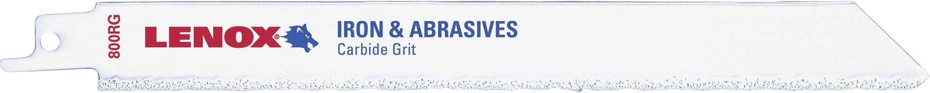 List pile za rezanje s natpisom 'LENOX IRON & ABRASIVES Carbide Grit', pogodan za željeznine i abrazivne materijale.