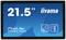21,5-inčni iiyama zaslon. Tekst na zaslonu: 'ProLite OTF2216MC'. Simboli: visoka rezolucija, temperaturni raspon od -20 do +60 stupnjeva Celzijusa.