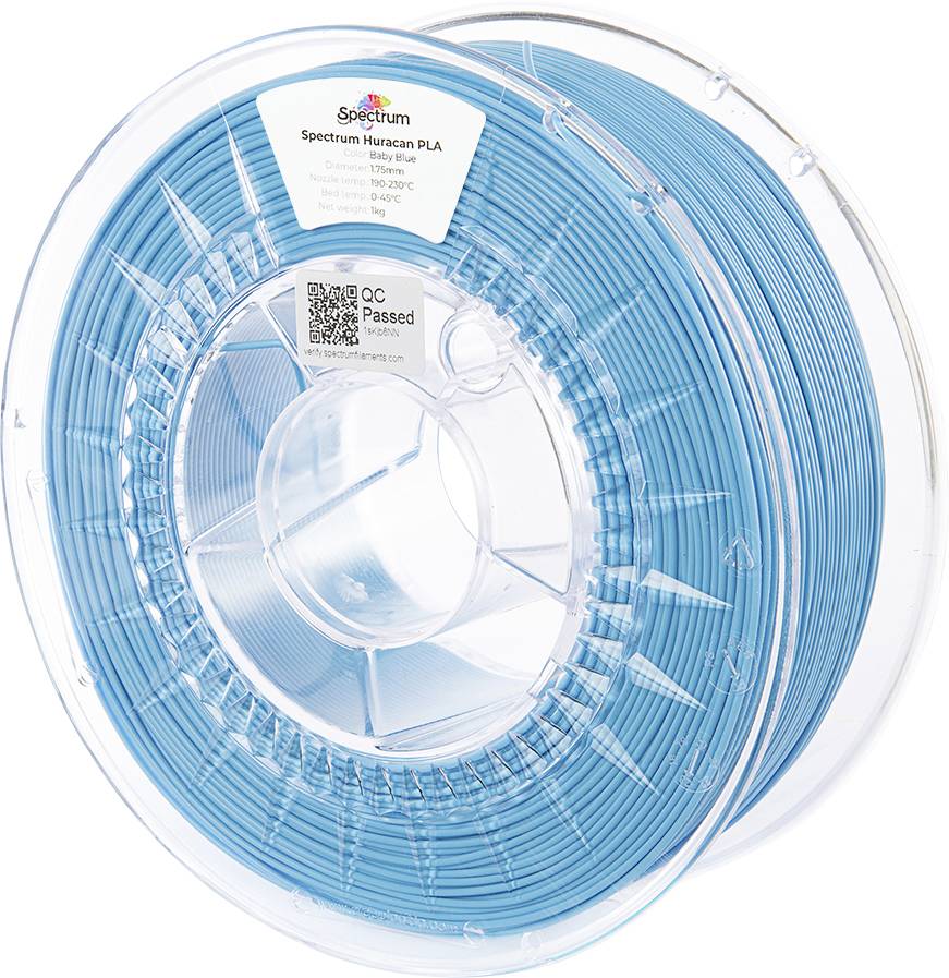 Spectrum Filaments 80920 Huracan PLA BABY BLUE 3D pisač filament PLA filament velike brzine 1.75 mm 1000 g baby-plava boja 1 St.