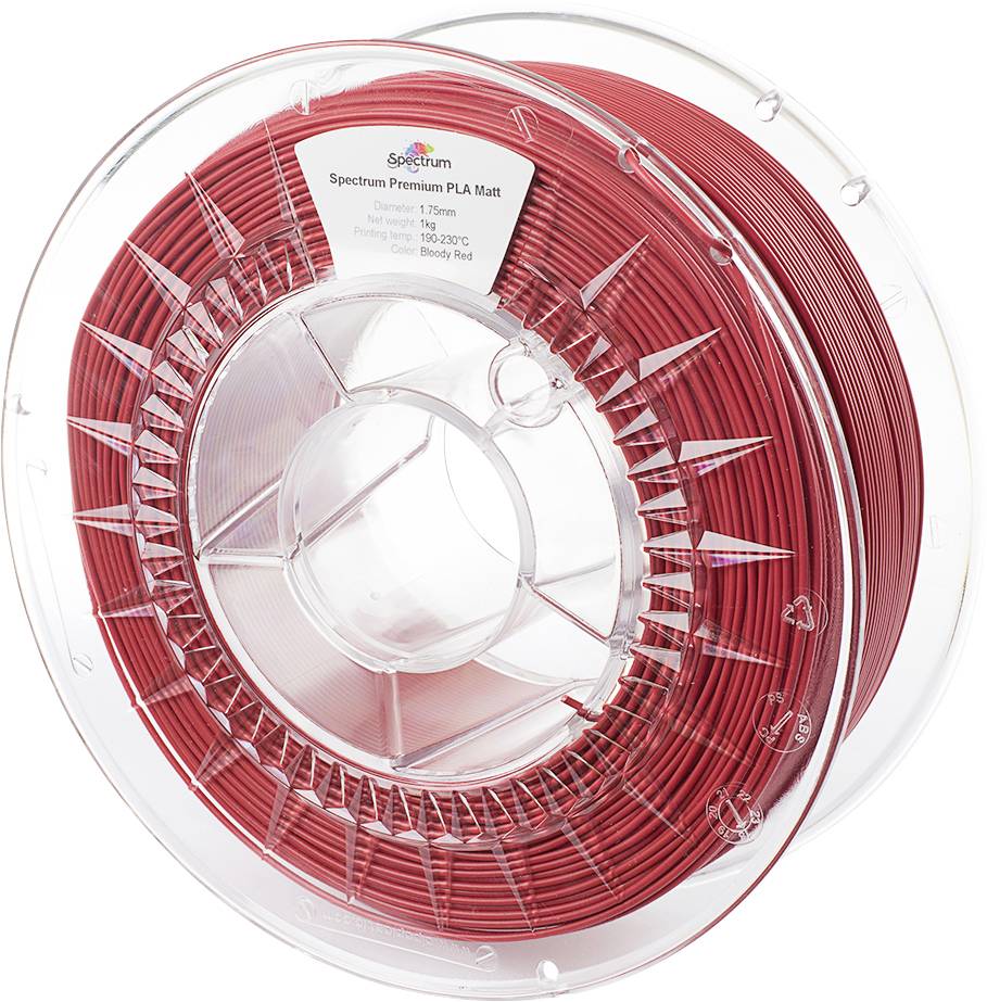 Spectrum Filaments 80240 PLA MATT 3D pisač filament PLA mat mat 1.75 mm 1000 g bloody red, crvena (mat) 1 St.