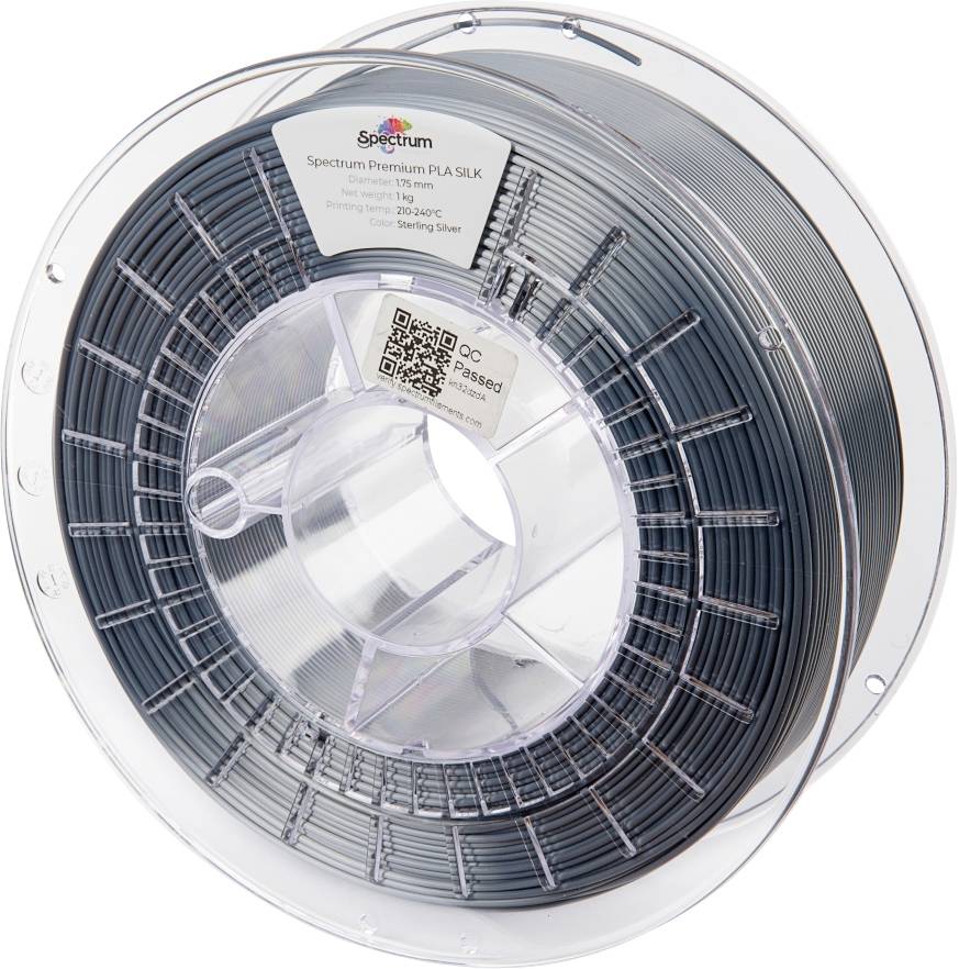 Spectrum Filaments 80444 PLA SILK Filament PLA zijdeglans Zijdeglans 1.75 mm 1000 g Sterling Silver, Zilver 1 stuk(s)